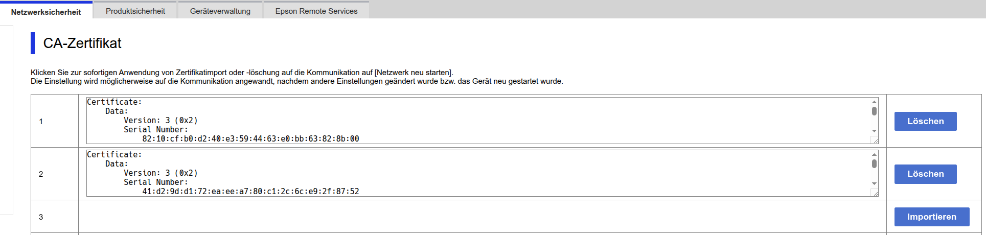 Epson ES-580W CA certificate settings